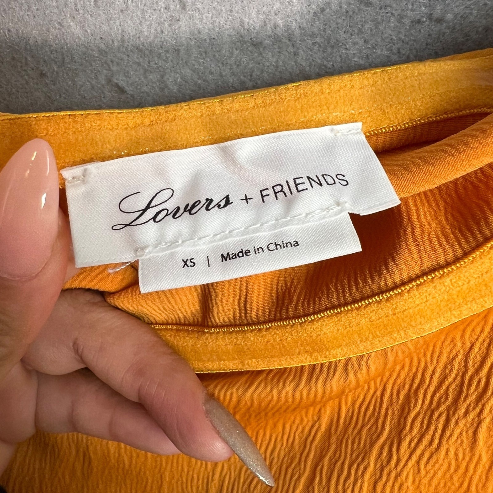 Lovers + Friends Womens Size XS Off-Shoulder Orange Wrap Dress