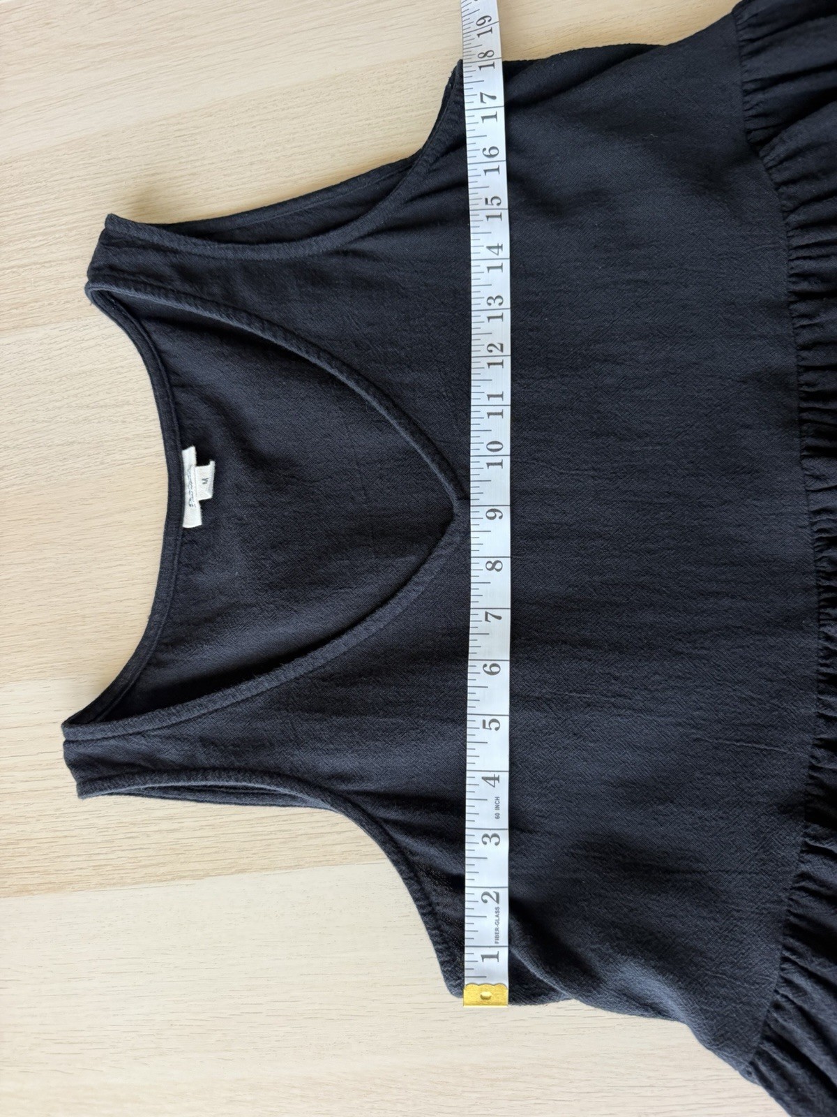 a.n.a Sundress Size M Black Tiered Boho Summer Dress With Pockets Beach Cover