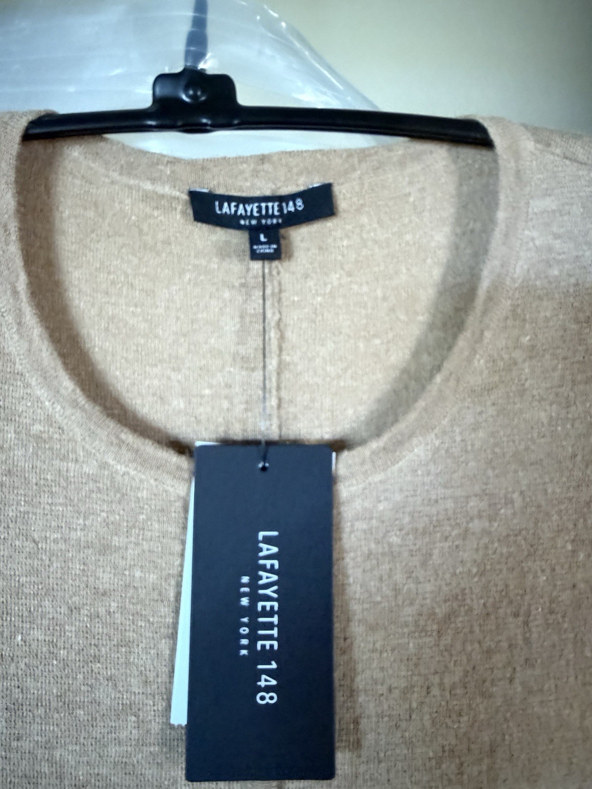 Lafayette 148 Crew Neck Shift Teak Size L New with Tags Non Smoking Home NWT