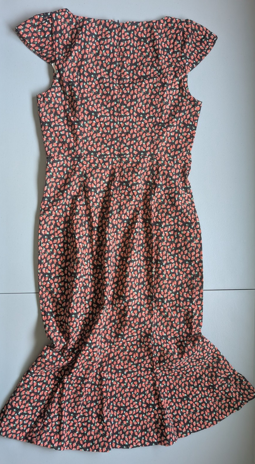 NWT Anthropologie The Cecily Fit & Flare Sweetheart Dress Sz L Raspberry #8F467