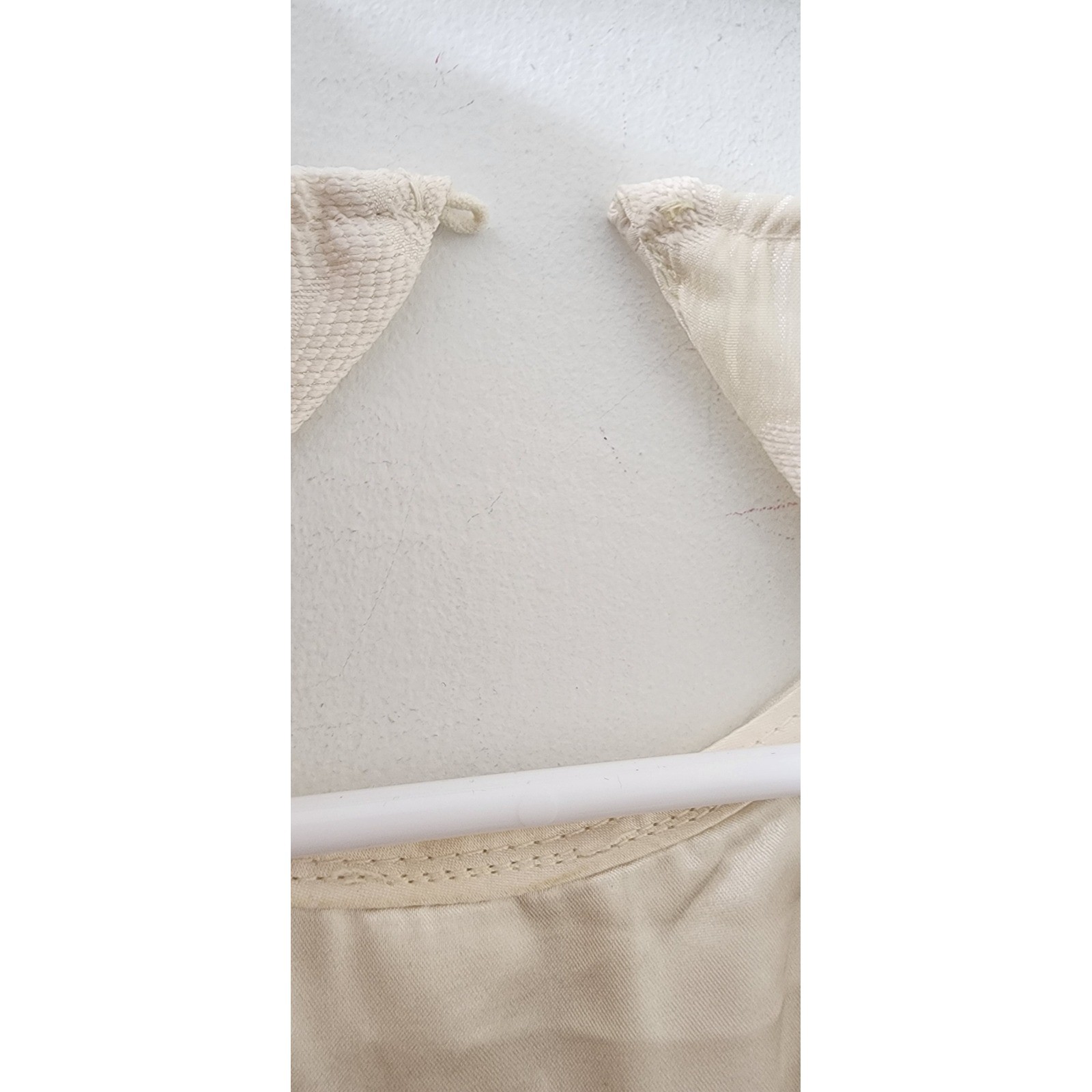 Arose Studio Cream Floral Jacquard Ruffle Mini Dress Medium NWT Ladder Lace Trim