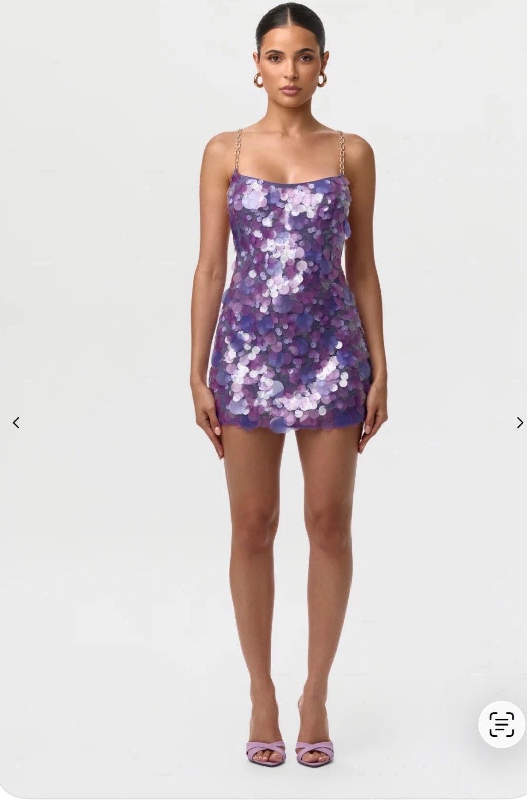 Sequin Open Back Mini Dress