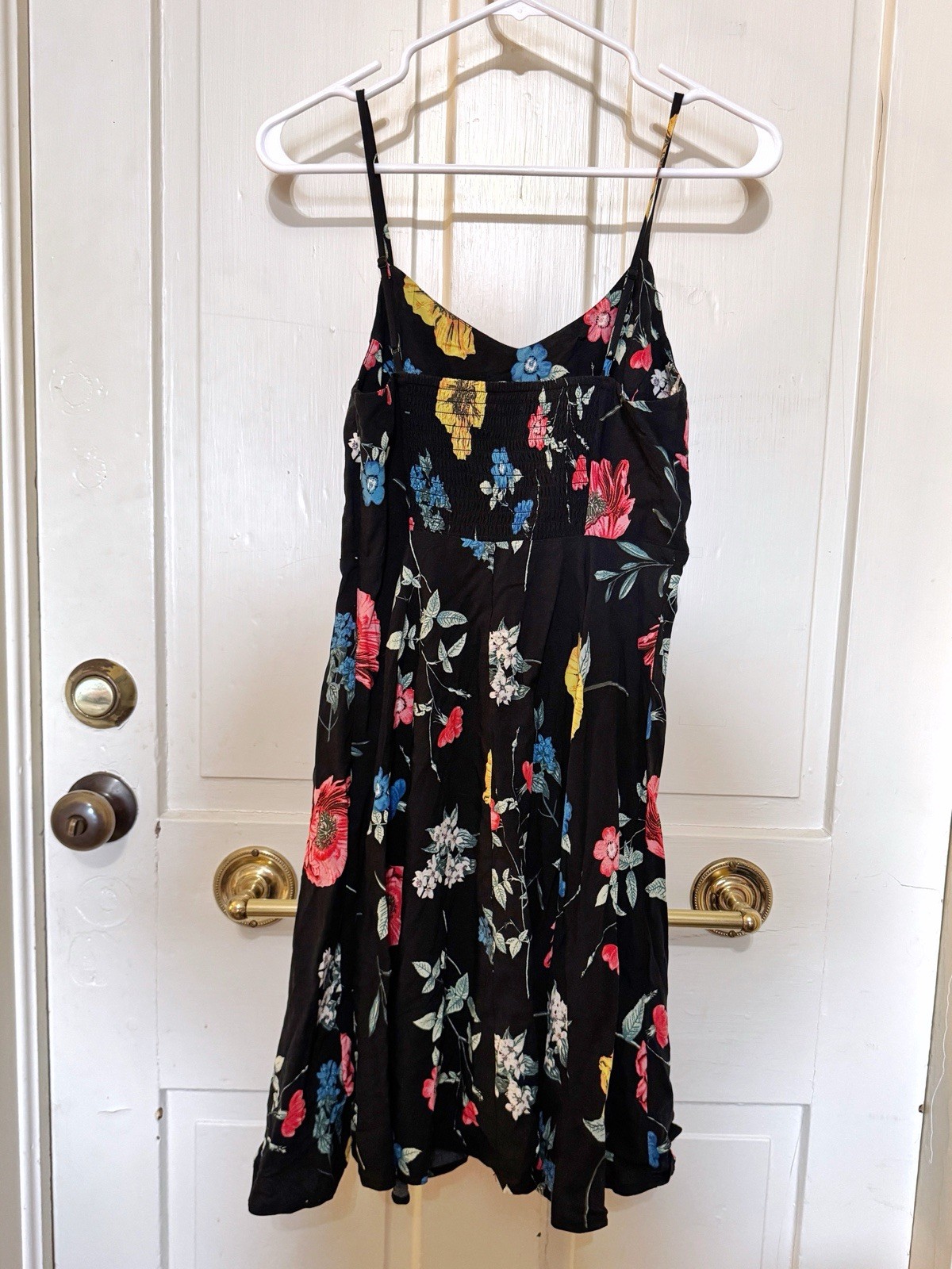 Old Navy Black Floral Summer Dress Strappy Sleeveless Womens S NWT