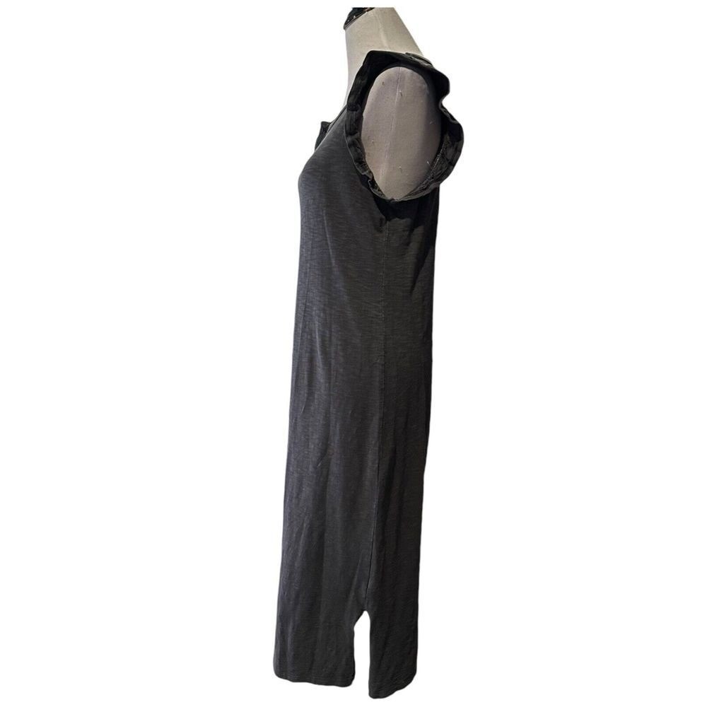Universal Thread Midi Maxi Dress Ruffle Sleeve Size S Gray Distressed Minimalist