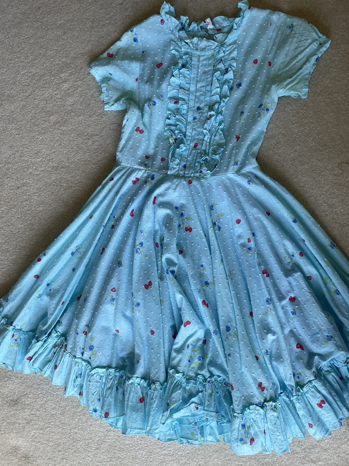 Handmade lolita inspired berry print dress