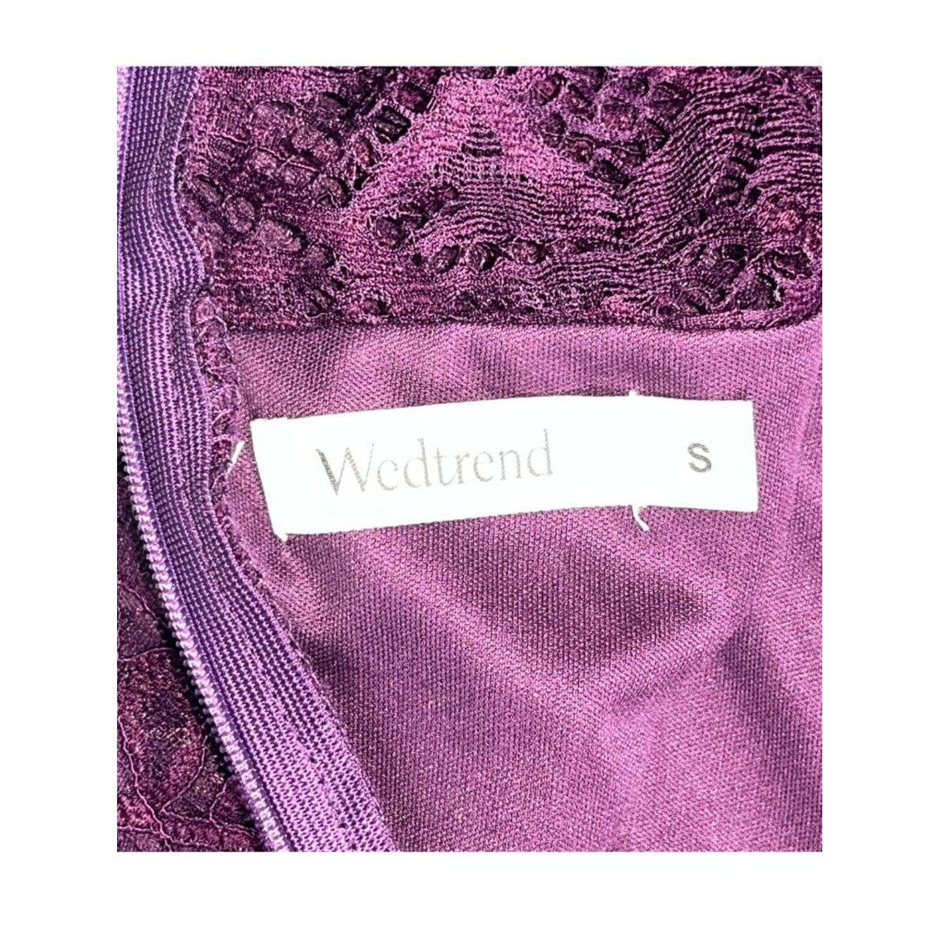 Wedtrend Purple Lace Halter Chiffon Fit Flare Cocktail Dress Womens Small