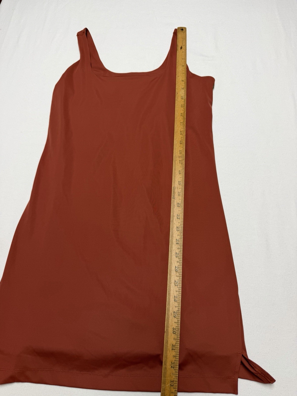 Old Navy Active Powersoft Dress Rust L Built in Bra & Shorts Athletic Gym