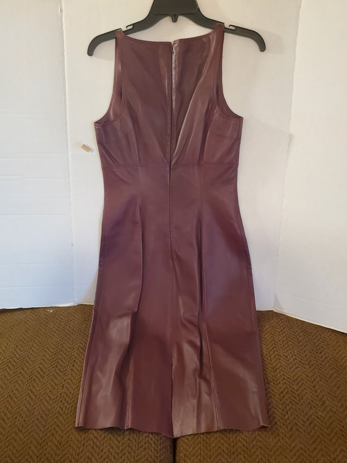 SUSANA MONACO Adele 100% Lamb Leather Sleeveless Hidden Back Zipper Dress,Size 6