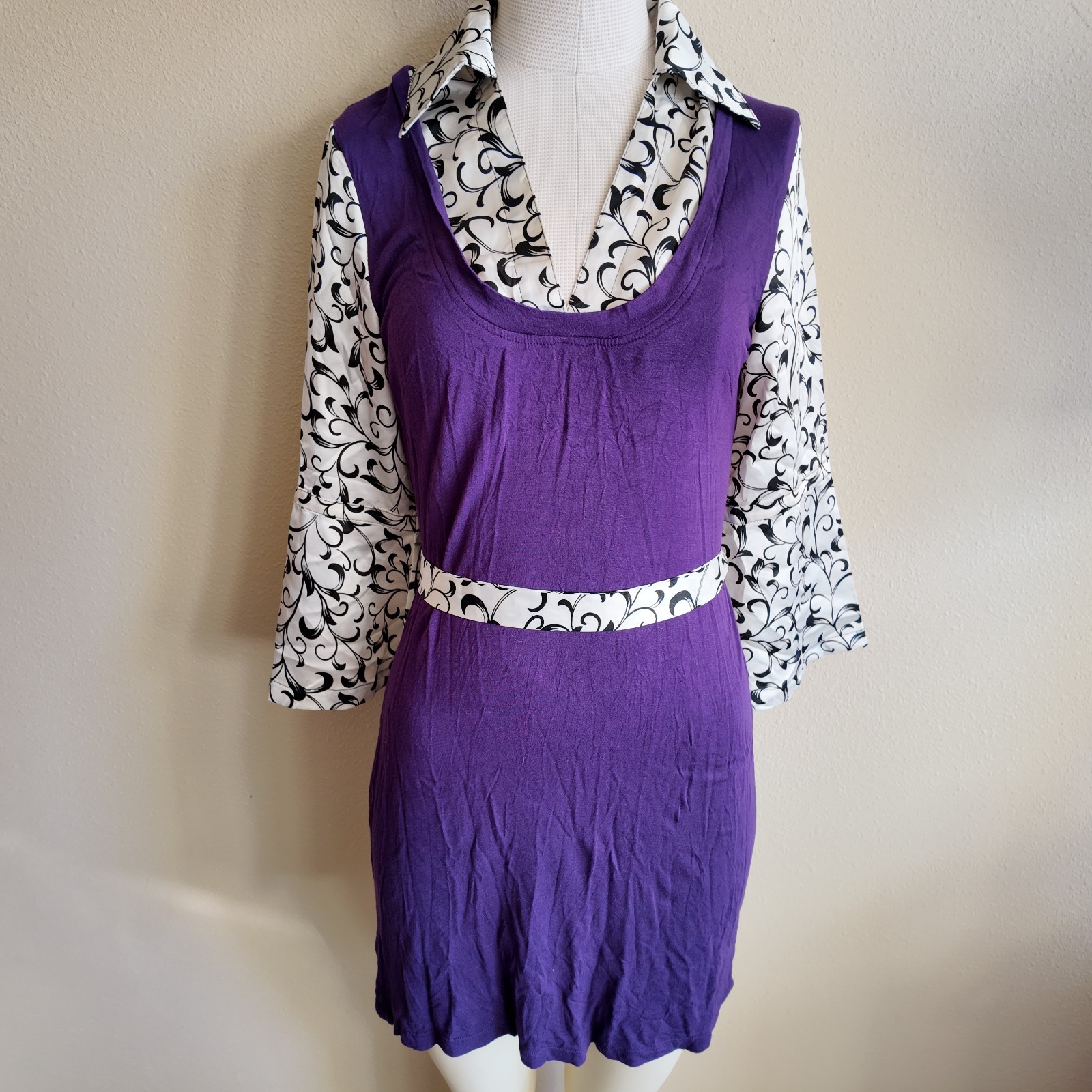 vintage whimsygoth dress 70s style with retro print size M y2k 2000s