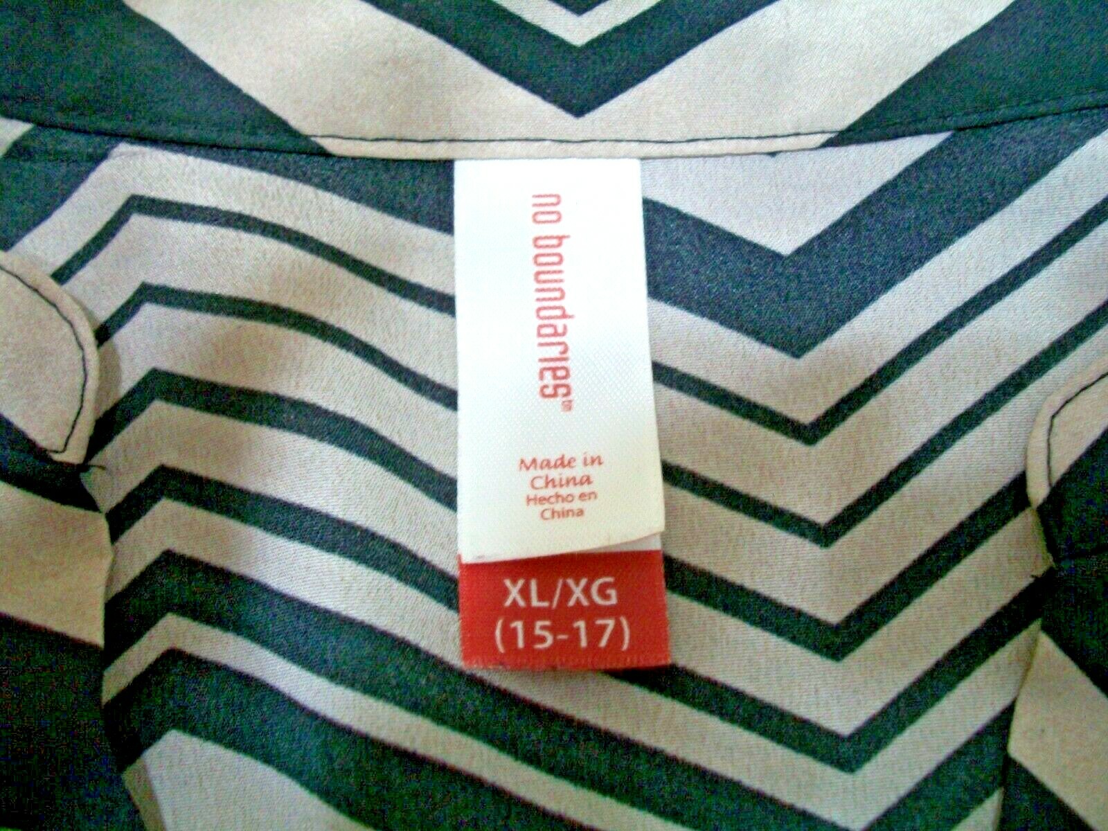 NOBO~NO BOUNDERIES BEIGE BLACK SHORT CASUAL SUMMER DRESS~JRS XL~15/17~ROLL TAB~
