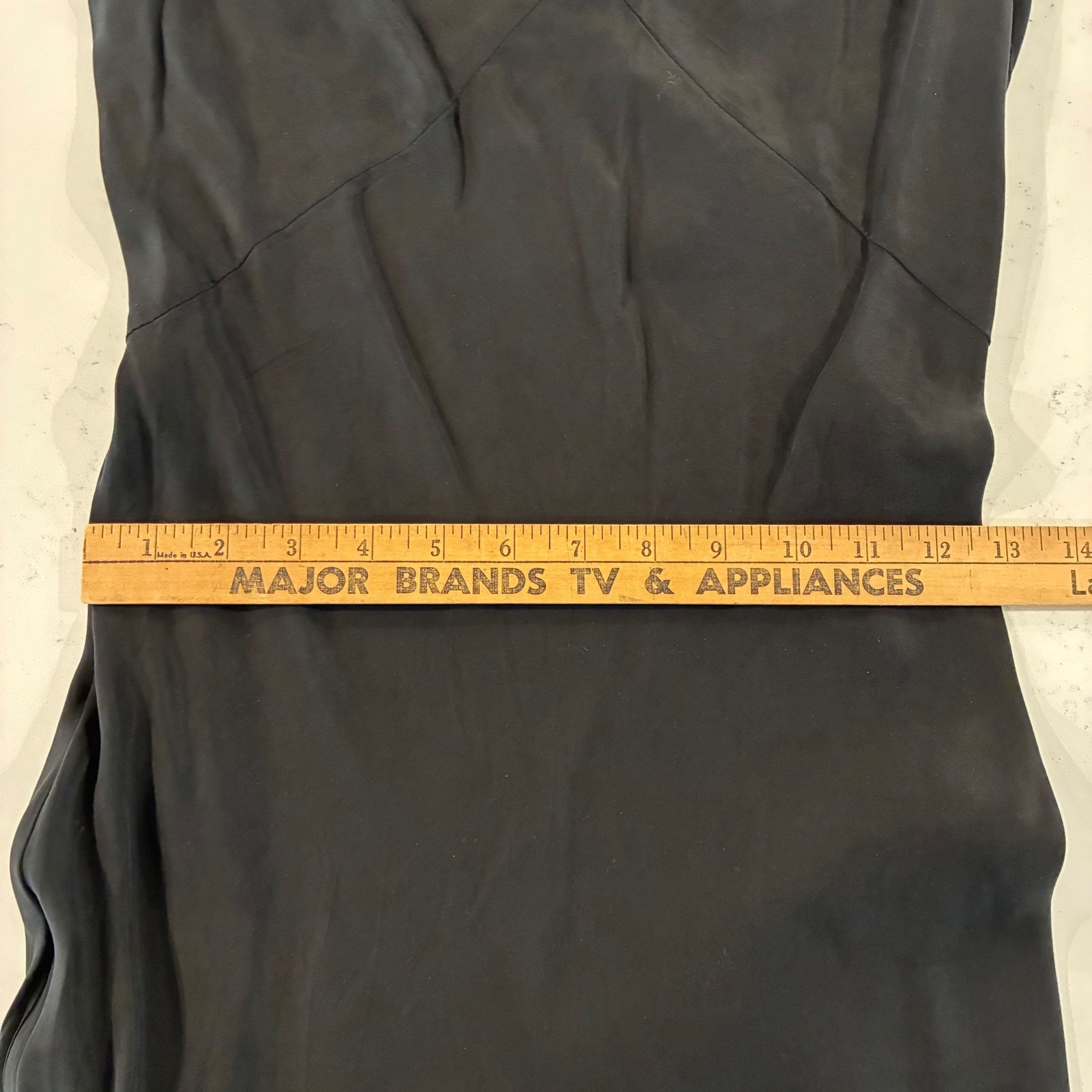 Billy J Maxi Slip Dress 8 Black Minimalist Silky Cocktail Chic Fluid Elegant LBD