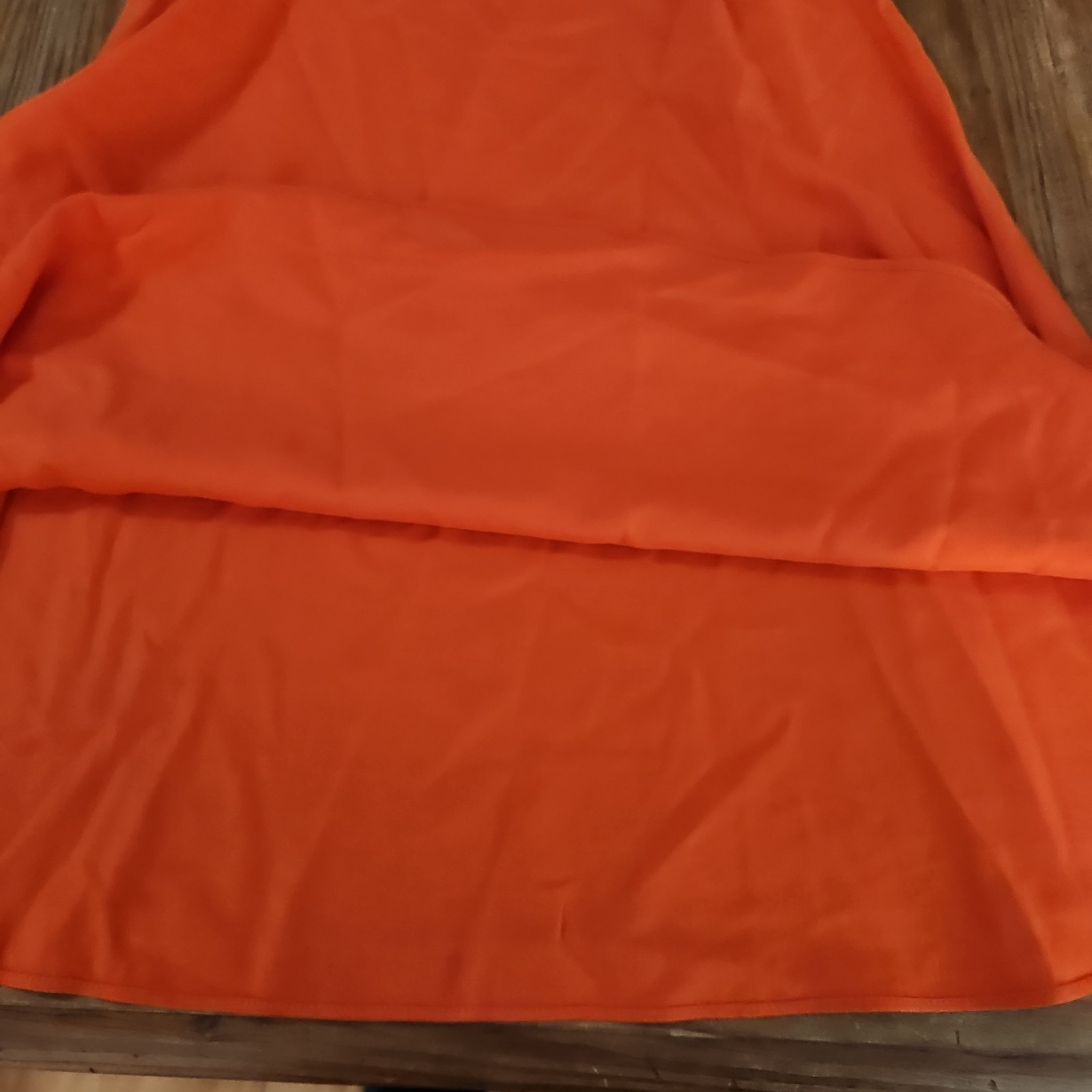 Reiss Shona Puff Sleeve Off-Shoulder Midi Dress Orange Linen Blend Sz 8 Smocked