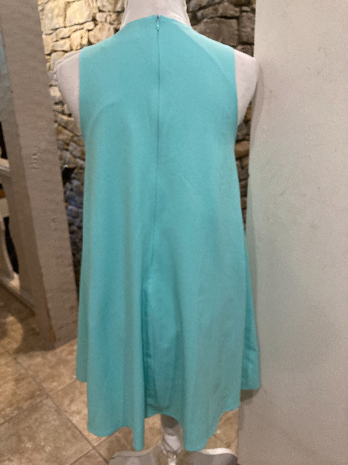 Filly Flair Tunic Dress, Small, light green, Crisscross front back zipper lined
