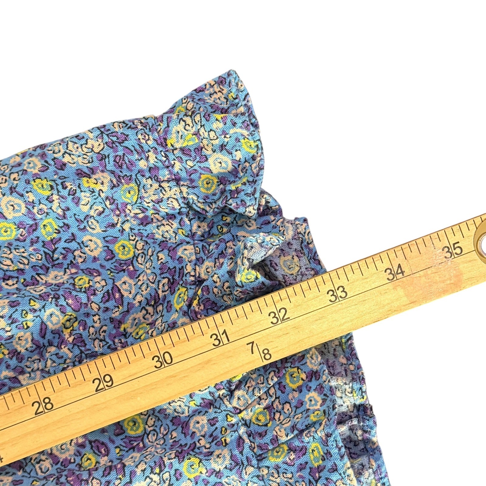 Universal Thread Tiered Mini Dress Size S Ditsy Floral Print Pockets Blue Ruffle