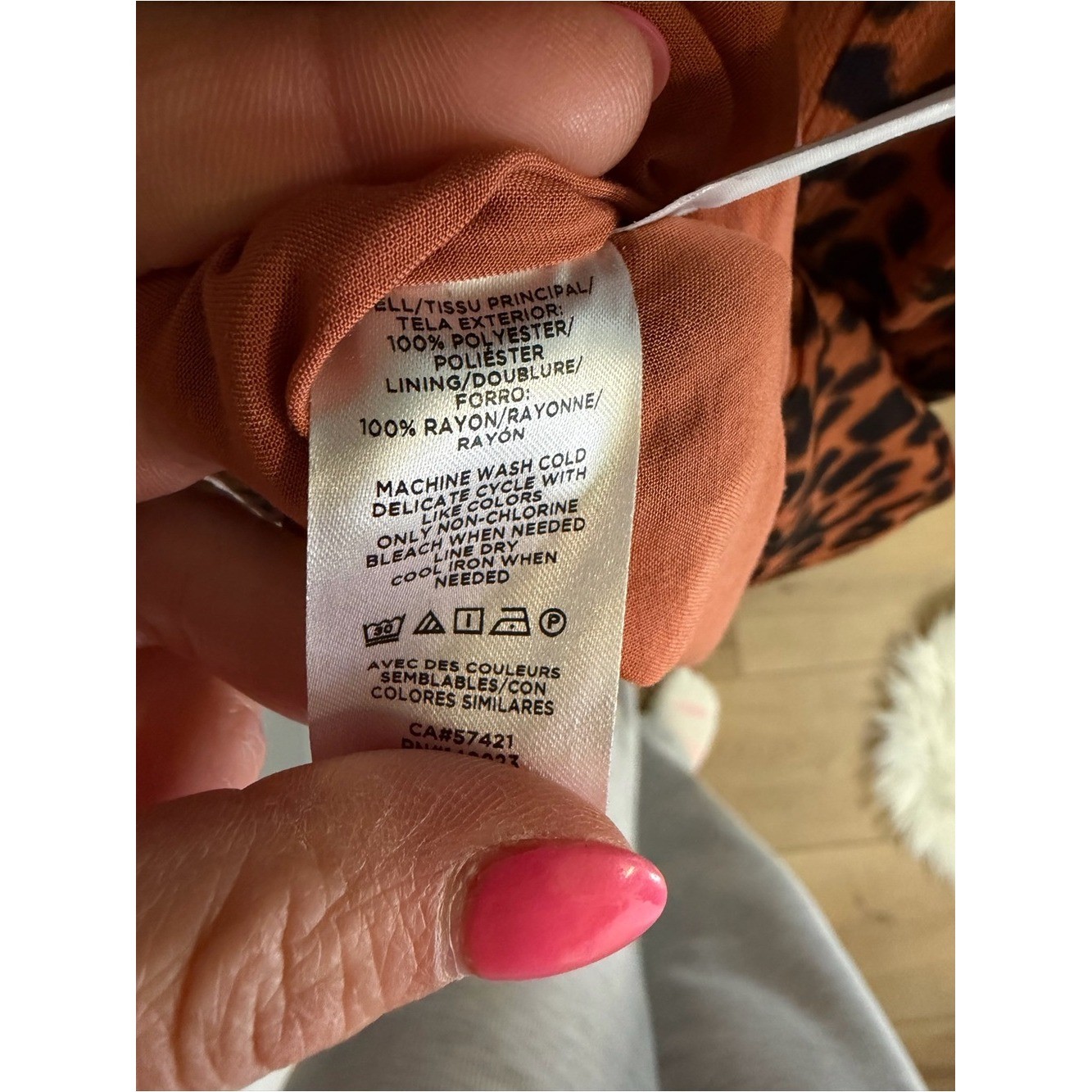 Loft by Ann Taylor Leopard Print V-Neck Long Sleeve Midi Dress – Brown Size 6