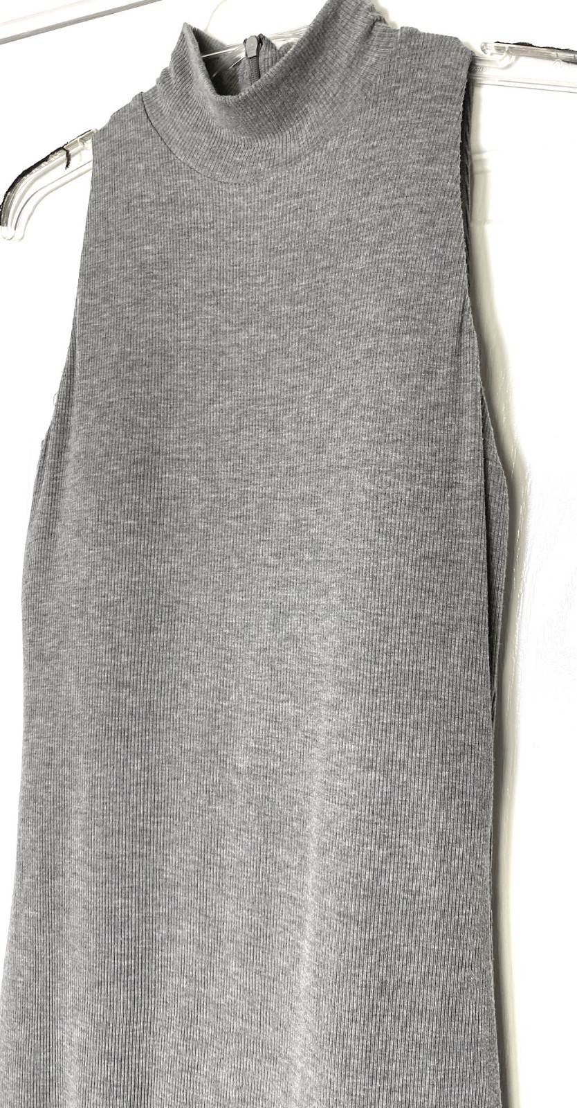 Popilush Gray Shapewear Modal Sleeveless Mock Neck Slimming Maxi Dress XL 14/16