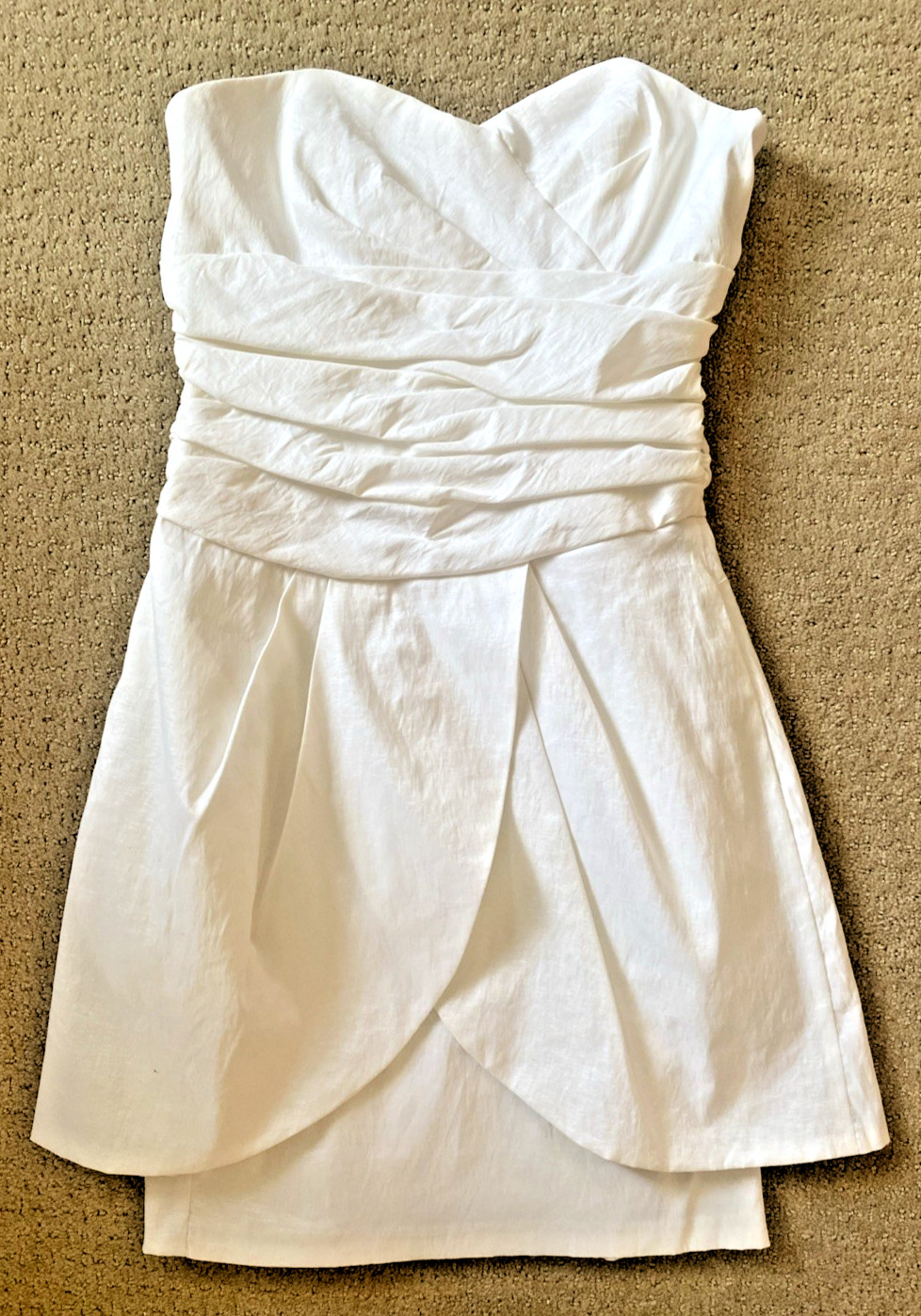 VTG 80s 90s Jessica McClintock White Prom HOCO Dress Bubble Hem Sz 10