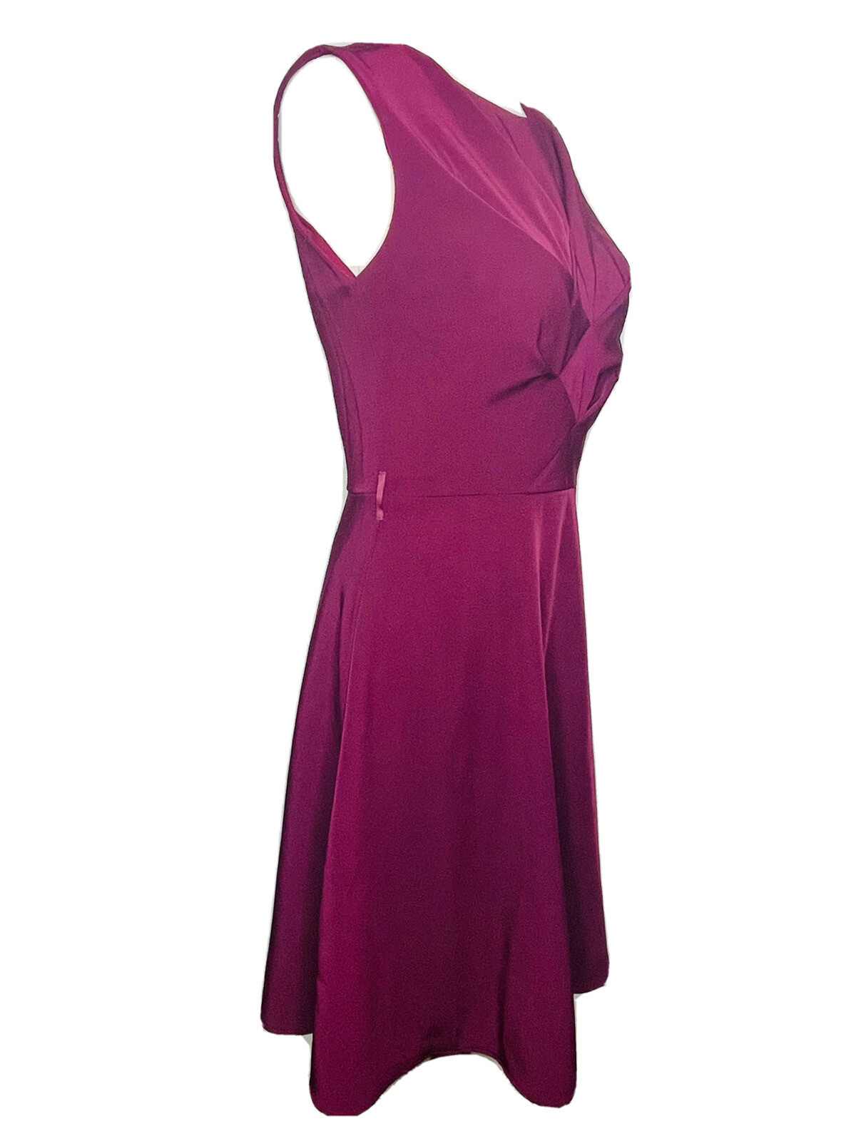 G & An’ge PARTY COCKTAIL Maroon Plum Sleeveless Fit n Flare Dress Size 8 EU 36