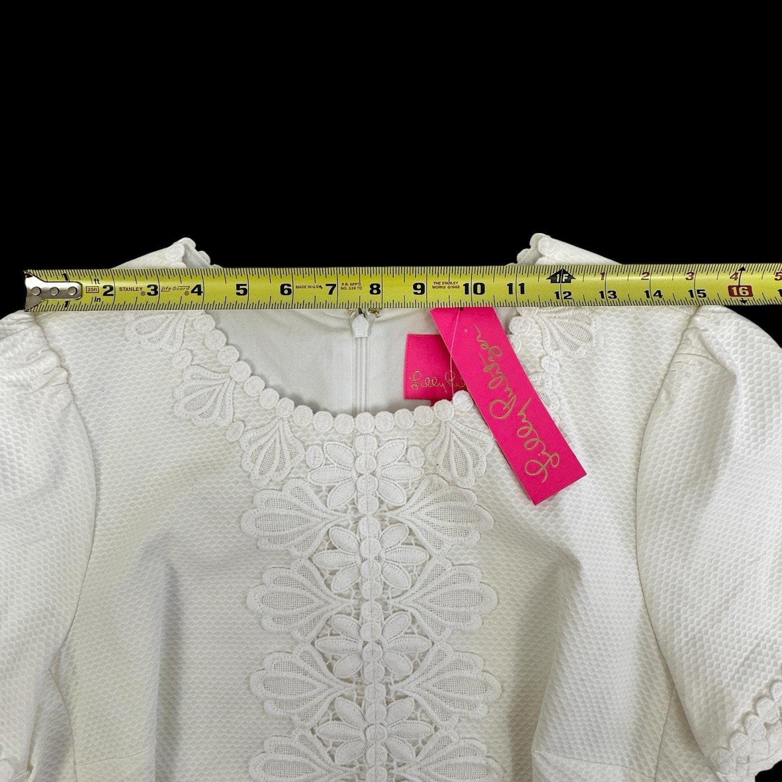 Lilly Pulitzer Maisie Stretch Piqué Shift Dress Resort White Size 12 NWT /cb