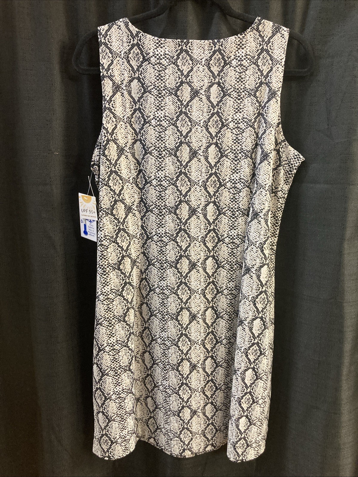 Lulu B Large Sleeveless UPF50 Snakeskin Print Black Tan