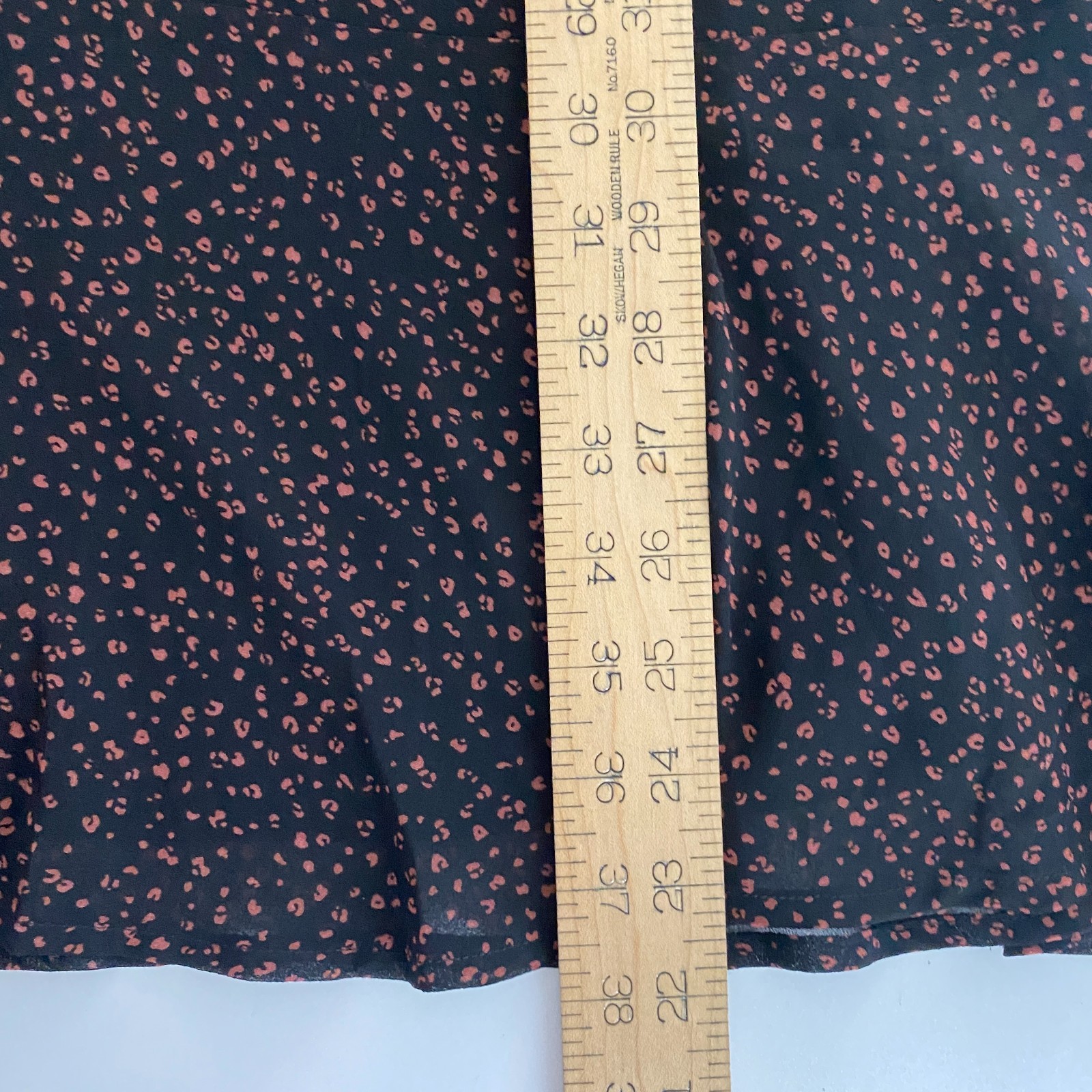 Cabi 4055 Prowl Leopard Print Chiffon Dress Women M Black Red Tie Waist