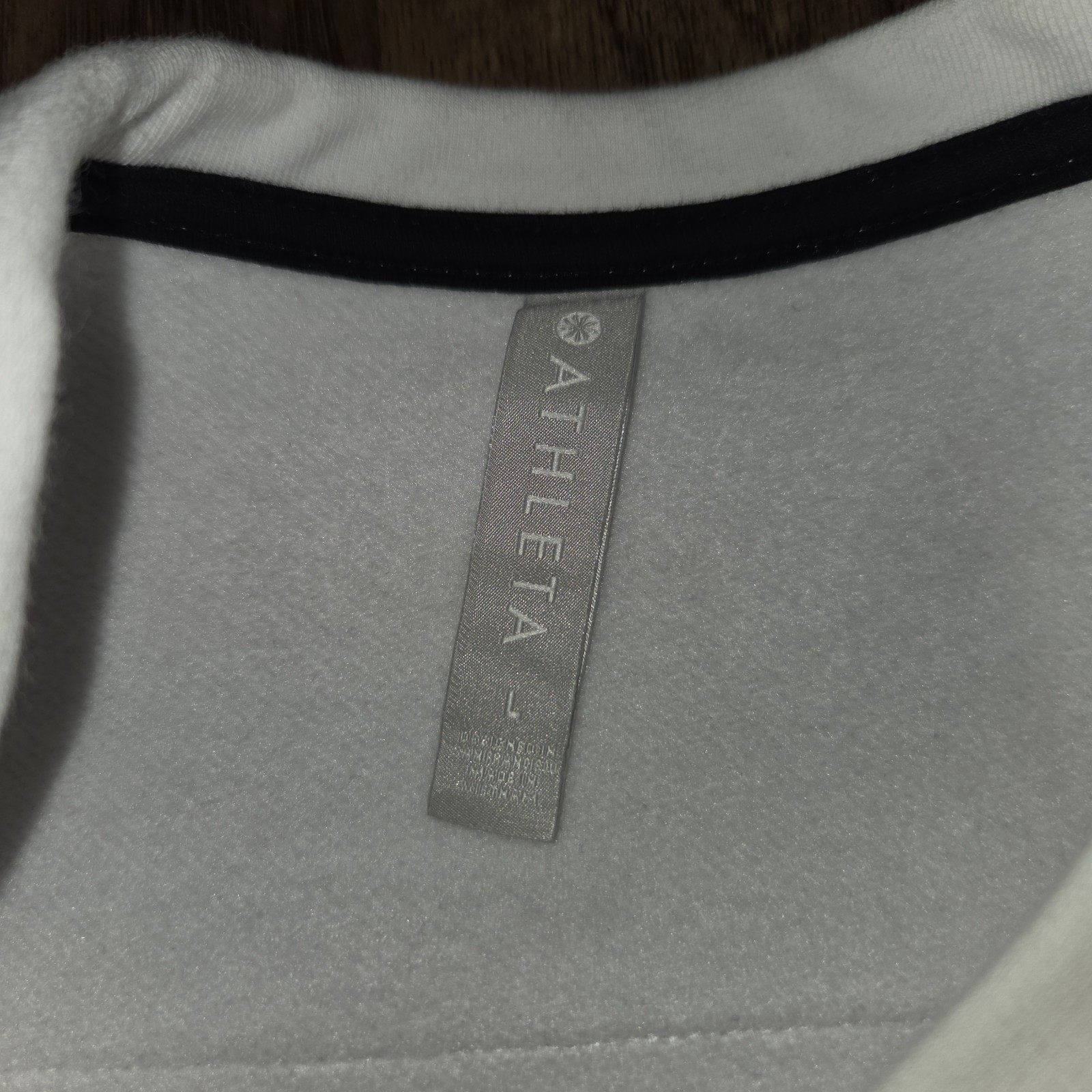 Athleta Round Trip Sweatshirt Dress Women L White French Terry Sporty Athleisure