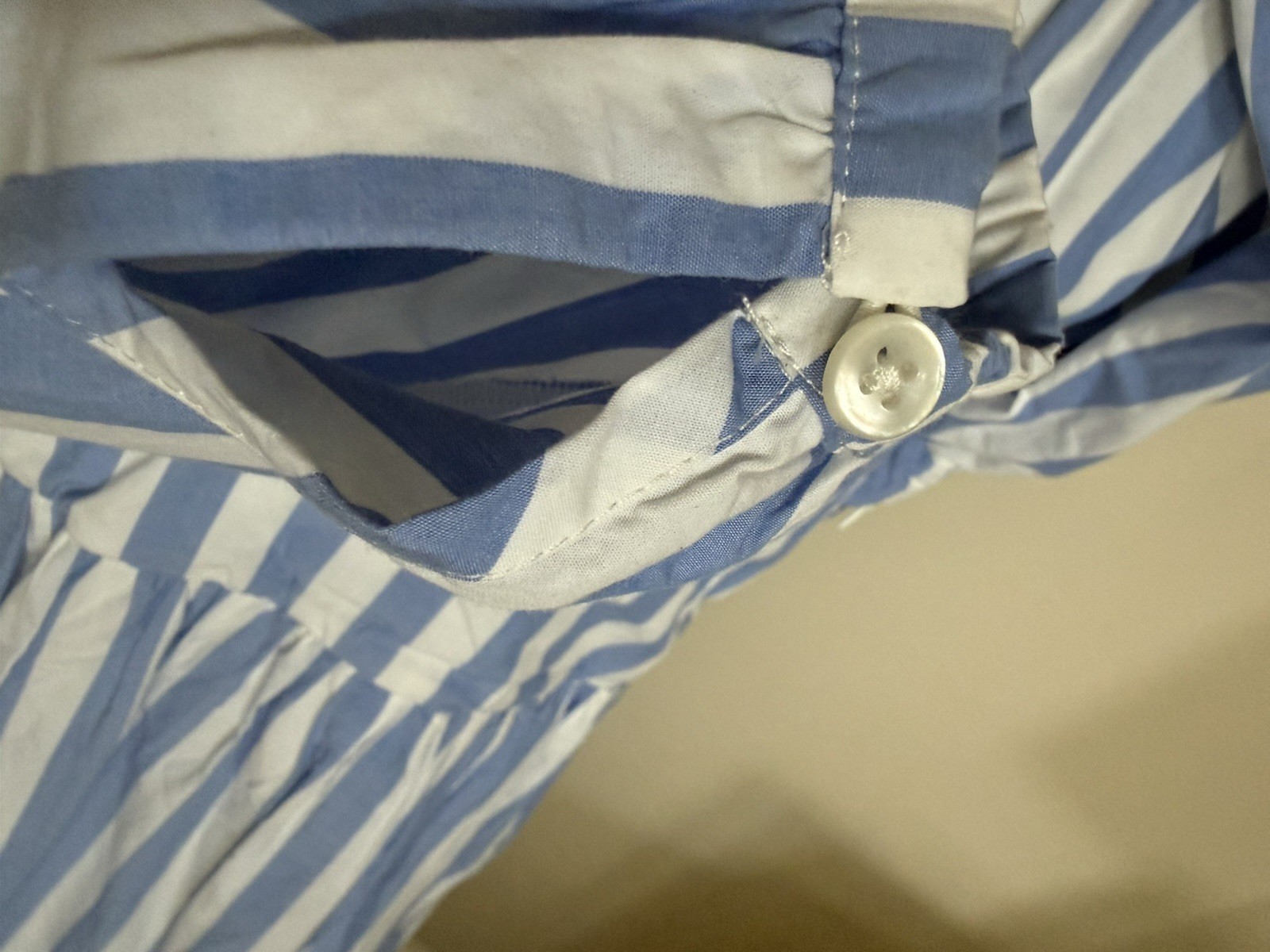 J. Crew SMALL Blue White Tiered Cotton Poplin Dress in Barrie Stripe