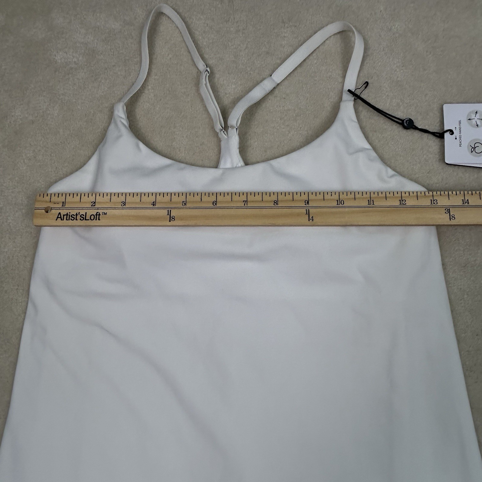 The Upside Womens Small Peached Brooklyn Dress Sleeveless White Built In Shorts