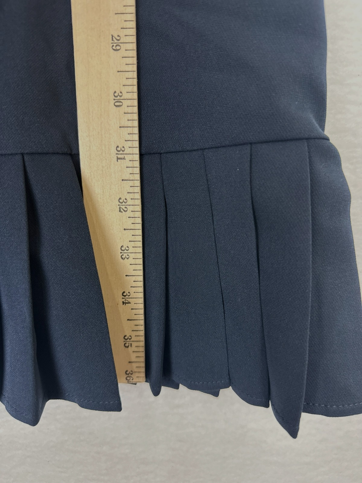 Tommy Hilfiger Shift Dress 6 Navy Pleated Mini Gold Button Jersey NWT $119