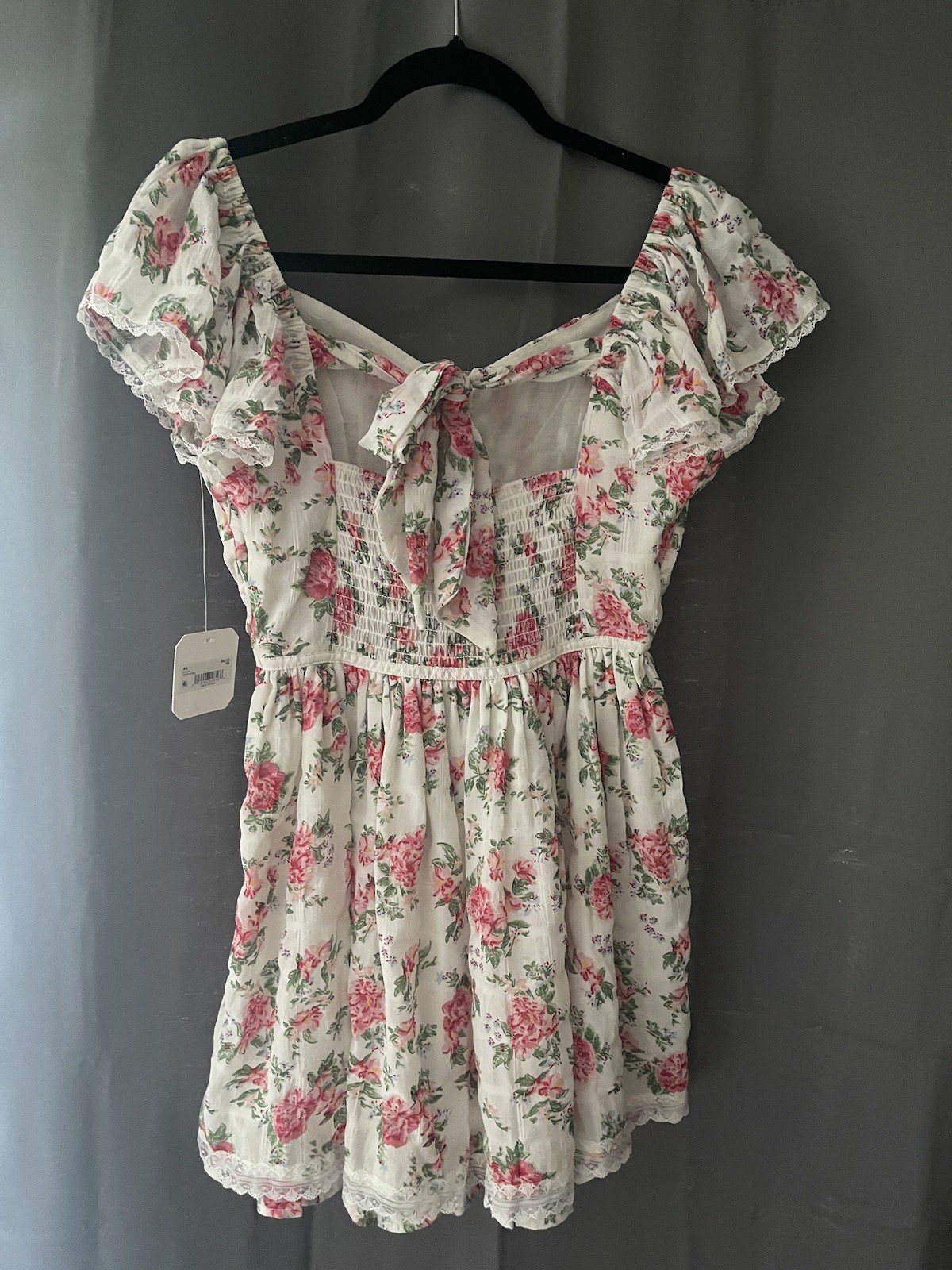 NWT ALTAR’D STATE BELLA FLORAL MINI DRESS XS IVORY PINK XSMALL