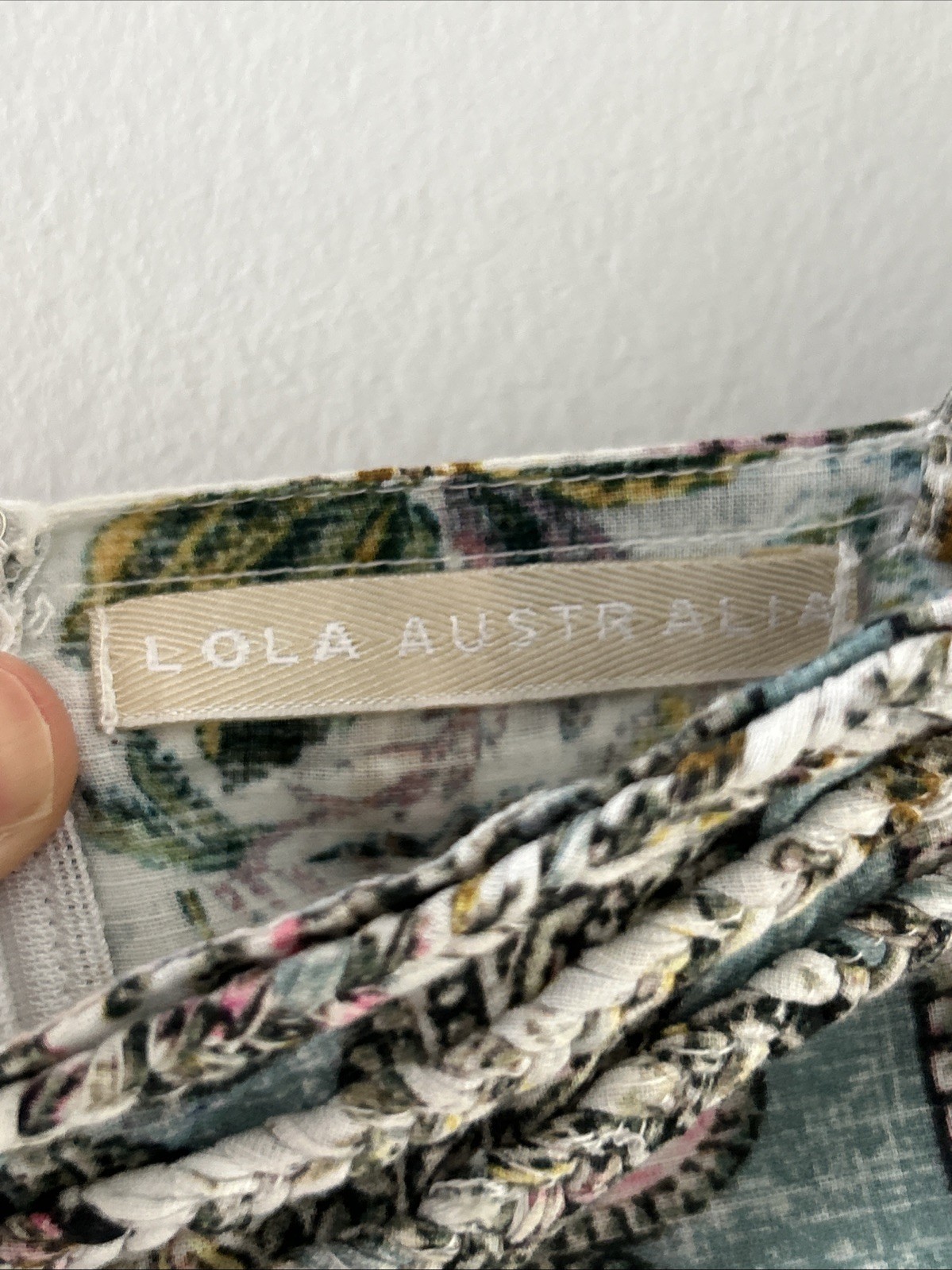 LOLA AUSTRALIA dress VALENTINA in Carol Print Size S