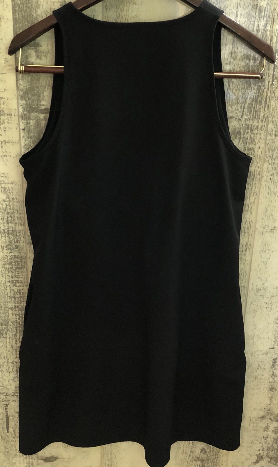 Lou & Grey Wanderweave Zip Halter Lined Shift Dress Black Small Activewear Golf