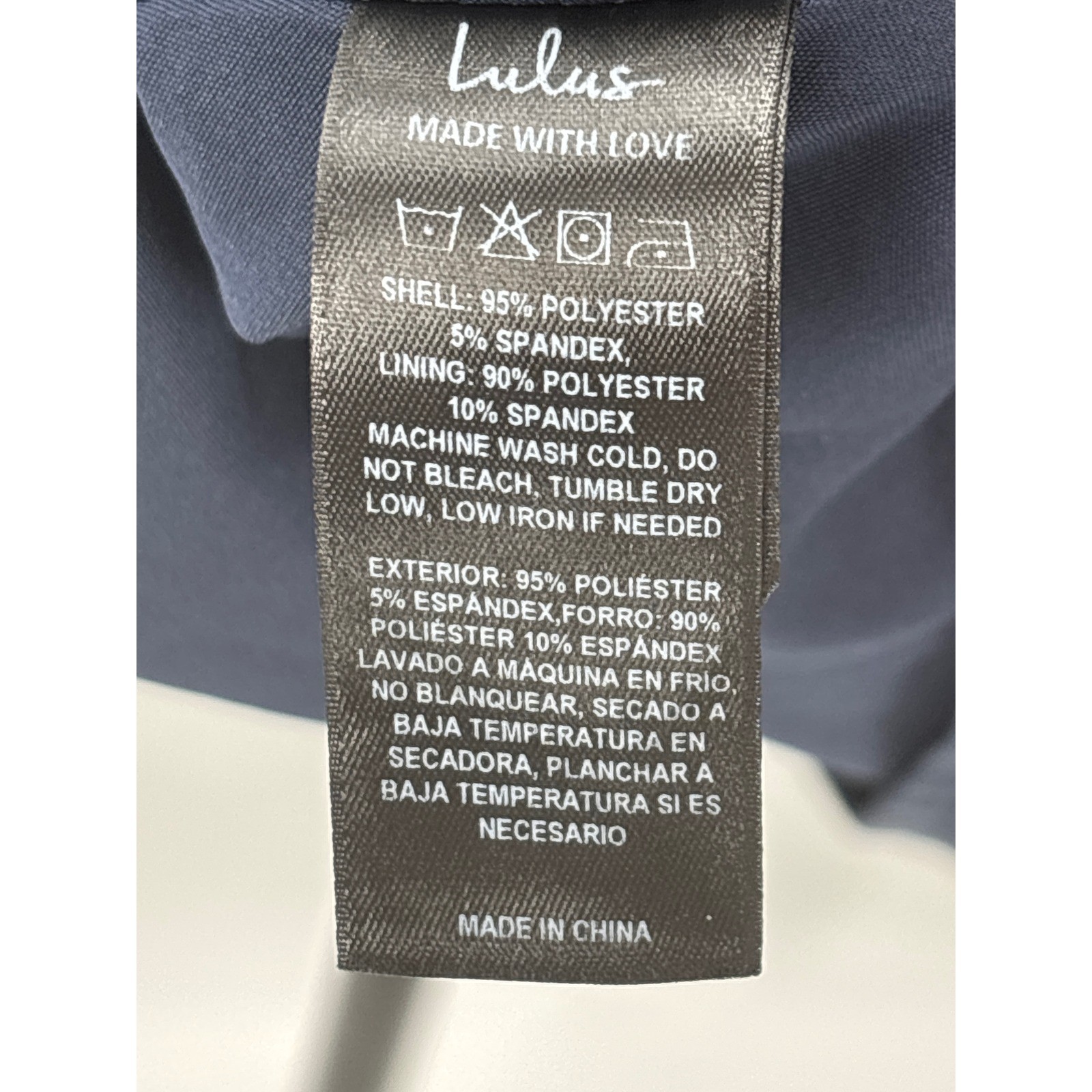 Lulus Zimri Navy Blue Satin Halter Mini Dress Open Back Tie Detail NWT Small