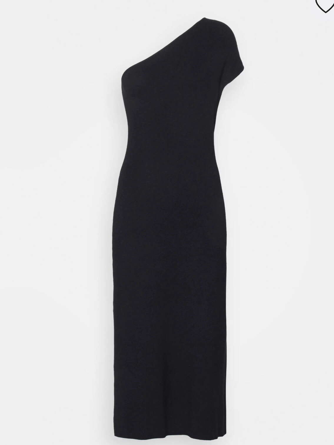 Filippa K Black One Shoulder Katia Midi Dress. XL $260