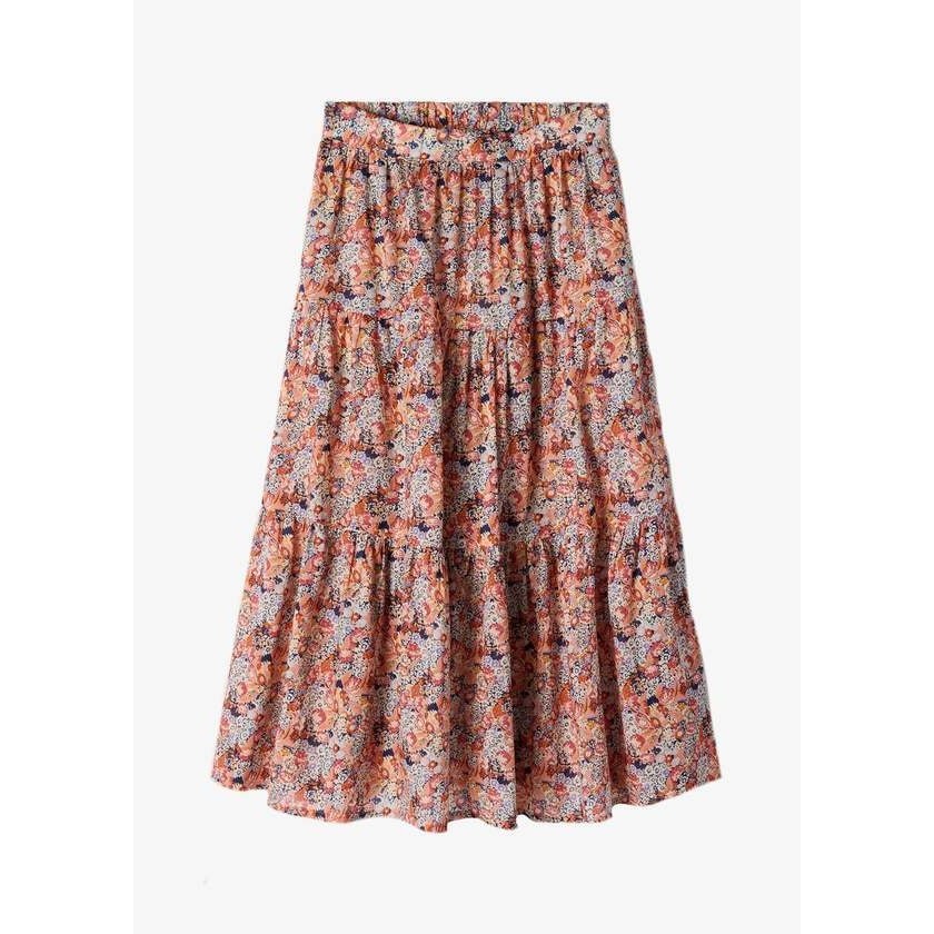Birds of Paradis Trovata Makena Daisy Floral Midi Skirt S Cotton Coastal Summer