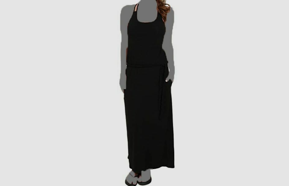$100 The North Face Women’s Black Sleeveless Nicolette Maxi Dress Size Medium