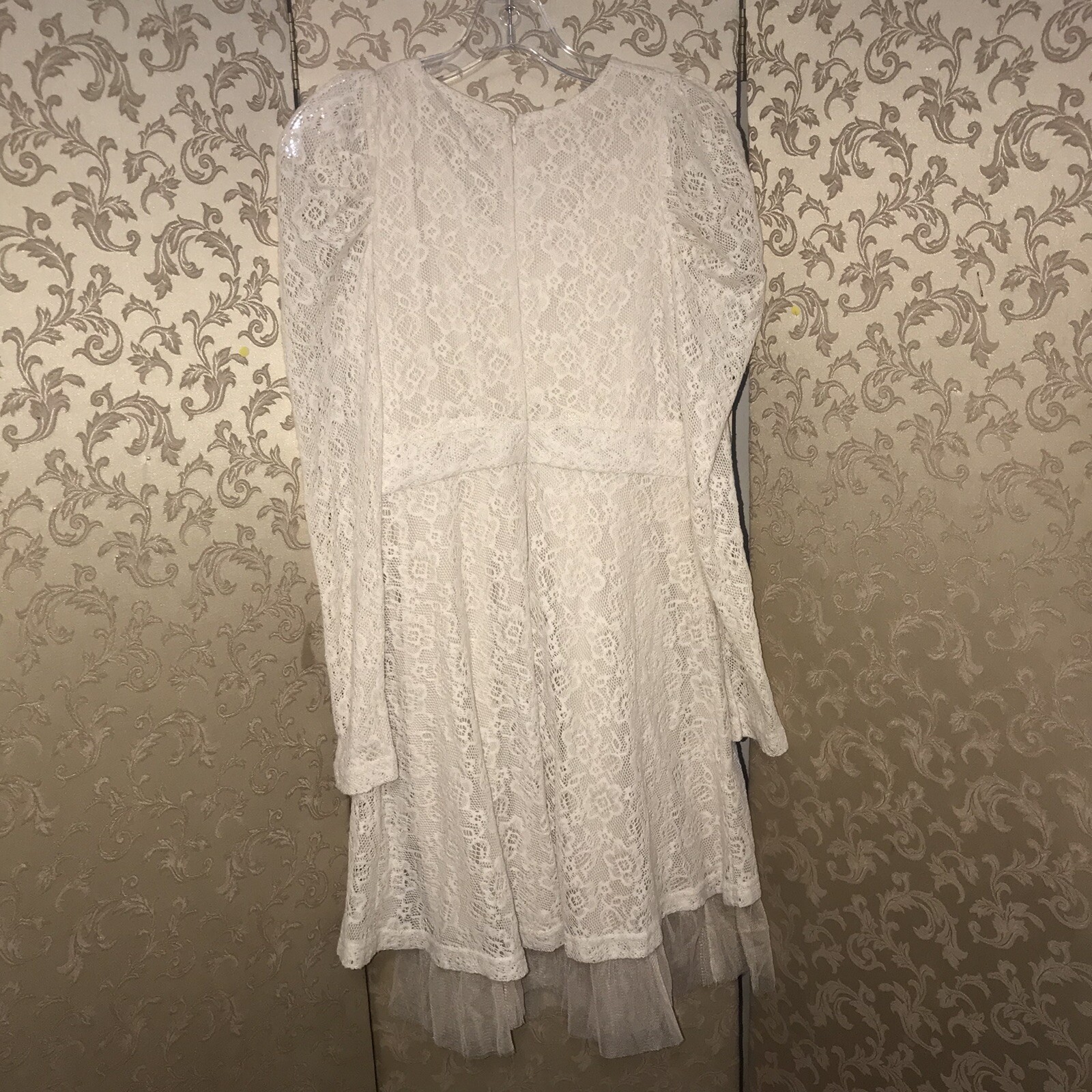 RYU Ivory Ruffle Lace Tulle A-Line Dress Size Small S