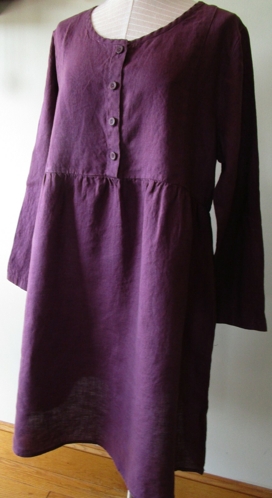 FLAX Designs Linen Dress S & M NWT Easy Dress PORT