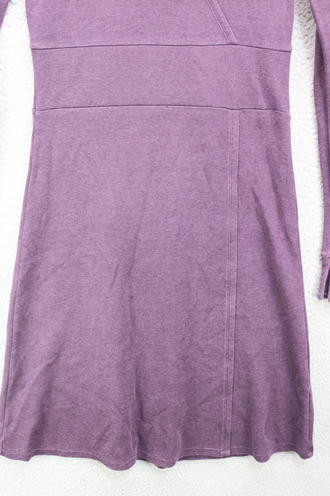 Horny Toad Long Sleeve Purple Midi Dress-Small-Very Soft-Ballet Wrap-Minimalist