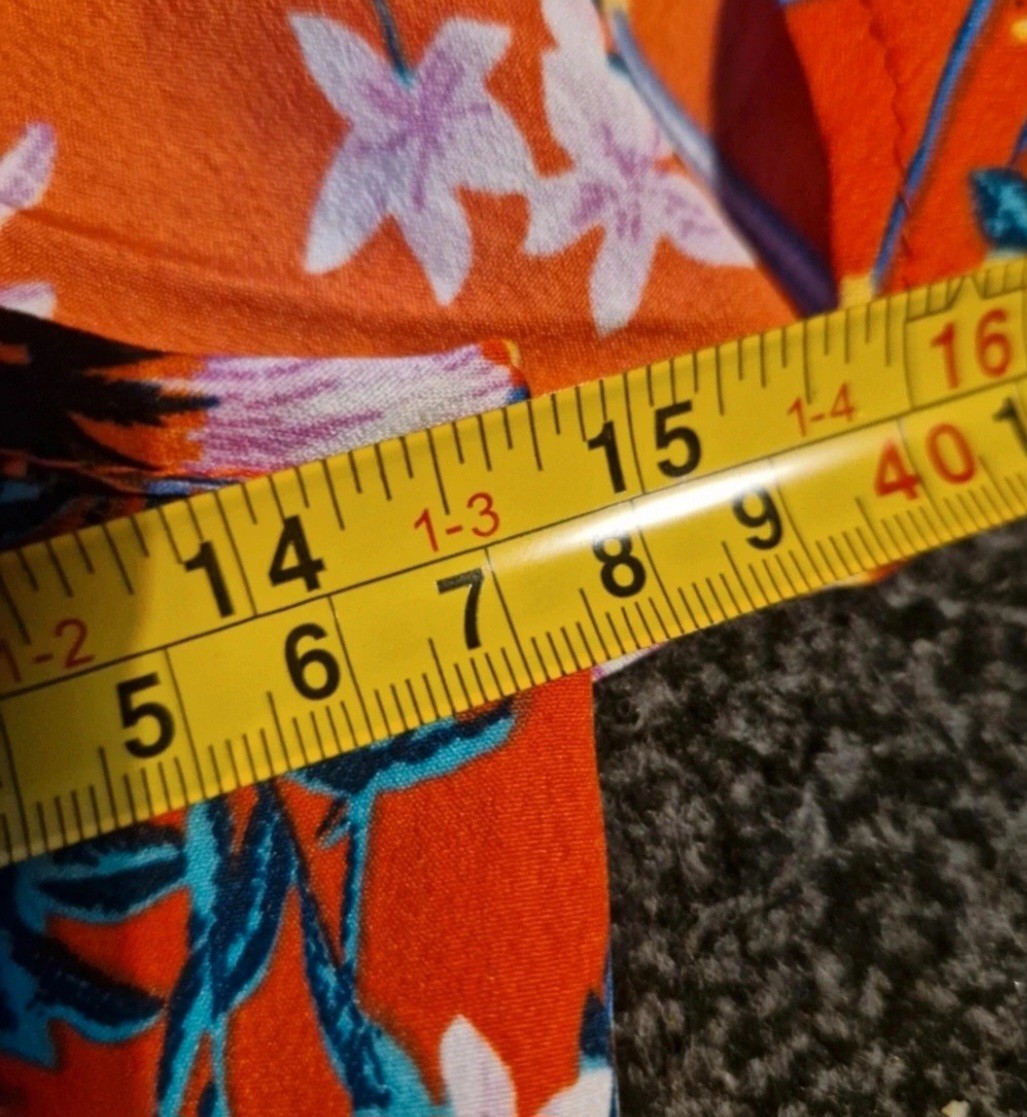 Bold Boho Tropical Ruffle Dress 🌺 Cold Shoulder Bright Floral (UK 8/10)