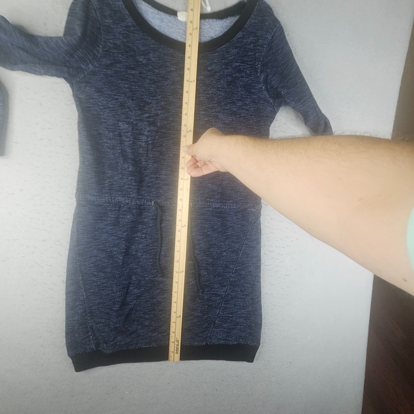 Converse One Star Knit Sweater Dress Womens Medium Blue Sporty Casual Lounge