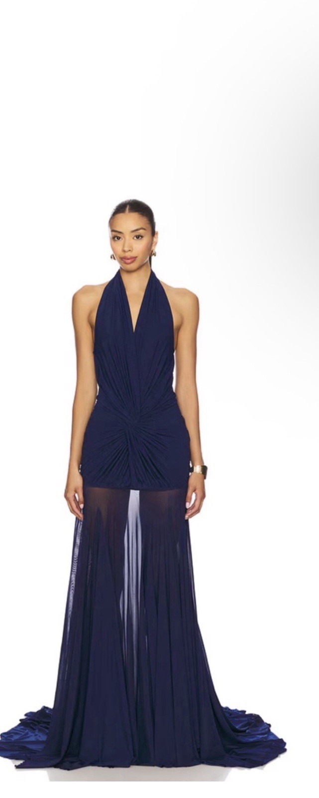 Deme by Gabriella Chloe Gown Halter Neck Twist Front Formal Evening Party Gala S
