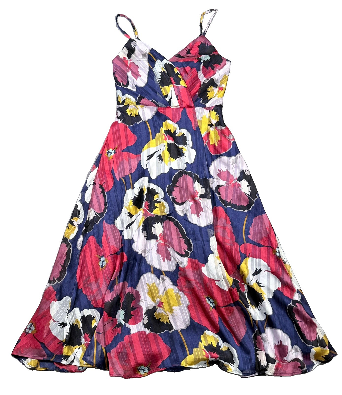 Lulus All About Love Royal Blue Floral Print Midi Dress SZ XS Cocktail Slit Sexy