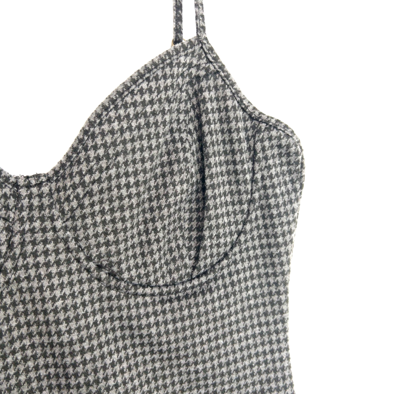 Bear Dance Houndstooth Bustier Coquette Underwire Goth Punk Dress Womens S XS