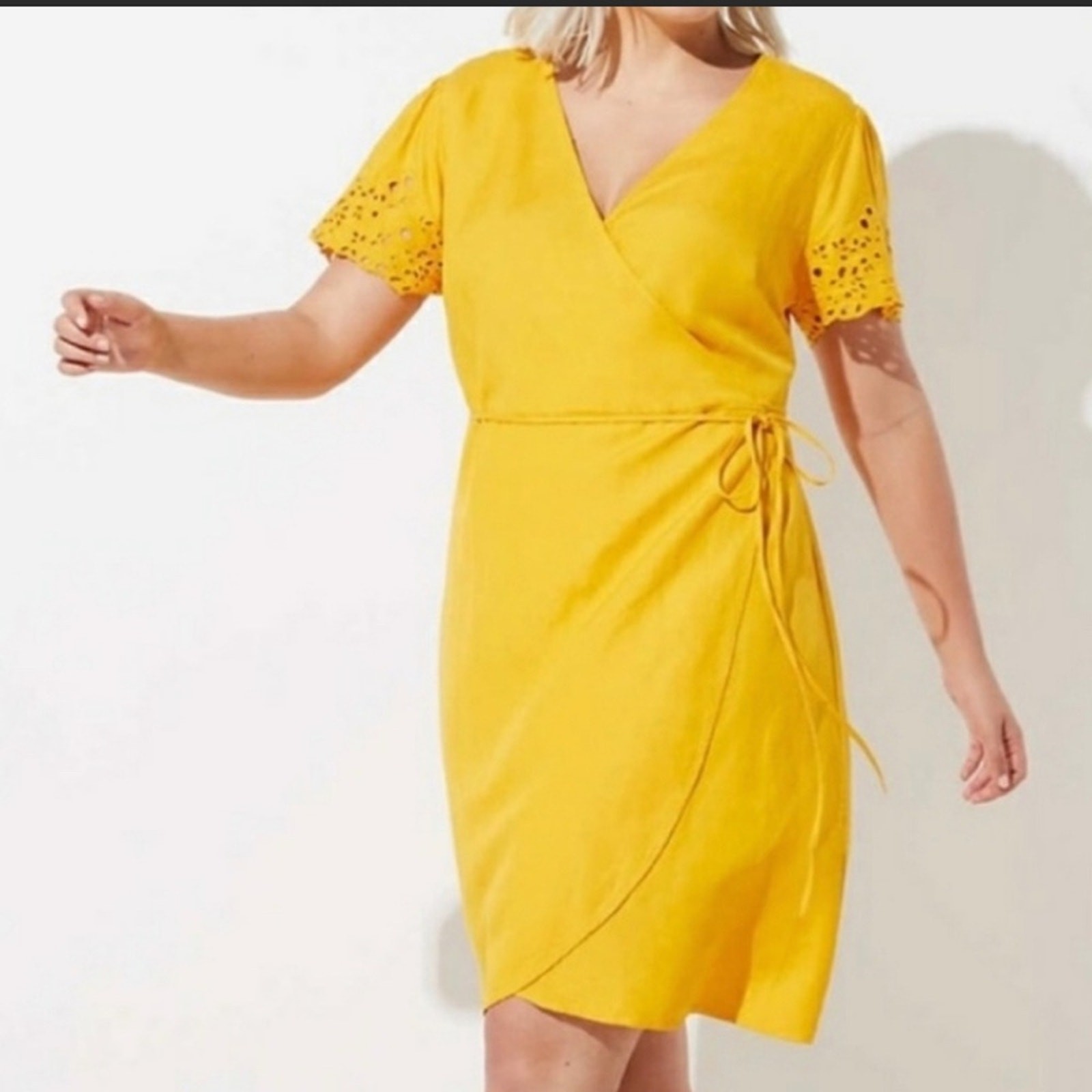 Loft wrap dress 55% linen, 45% viscose