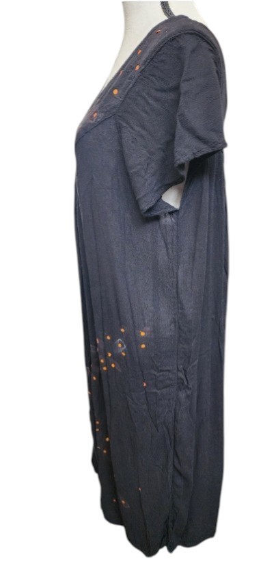 Just Love Boho Hippie Black Embellished Dress OS Black