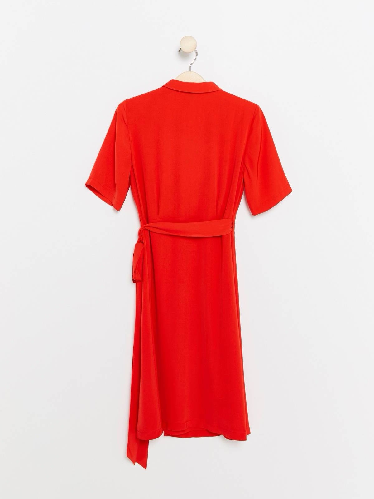 Lindex Wrap Dress In Blood Orange US M EUR S UK S