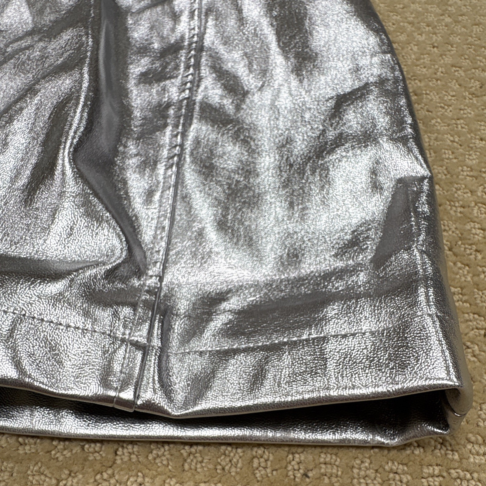 Forever 21 Glittery Silver Strapless Dress Size Medium