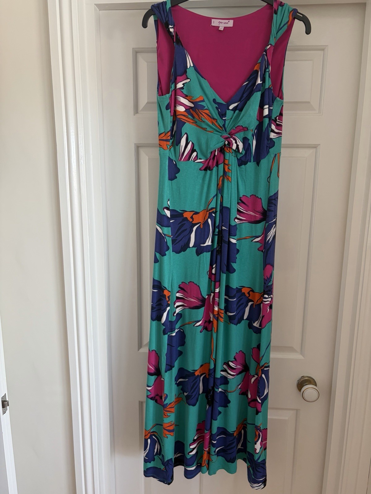 M&S PER UNA COLOURFUL MAXI DRESS PARTY/CRUISE/WEDDING SIZE 16 M