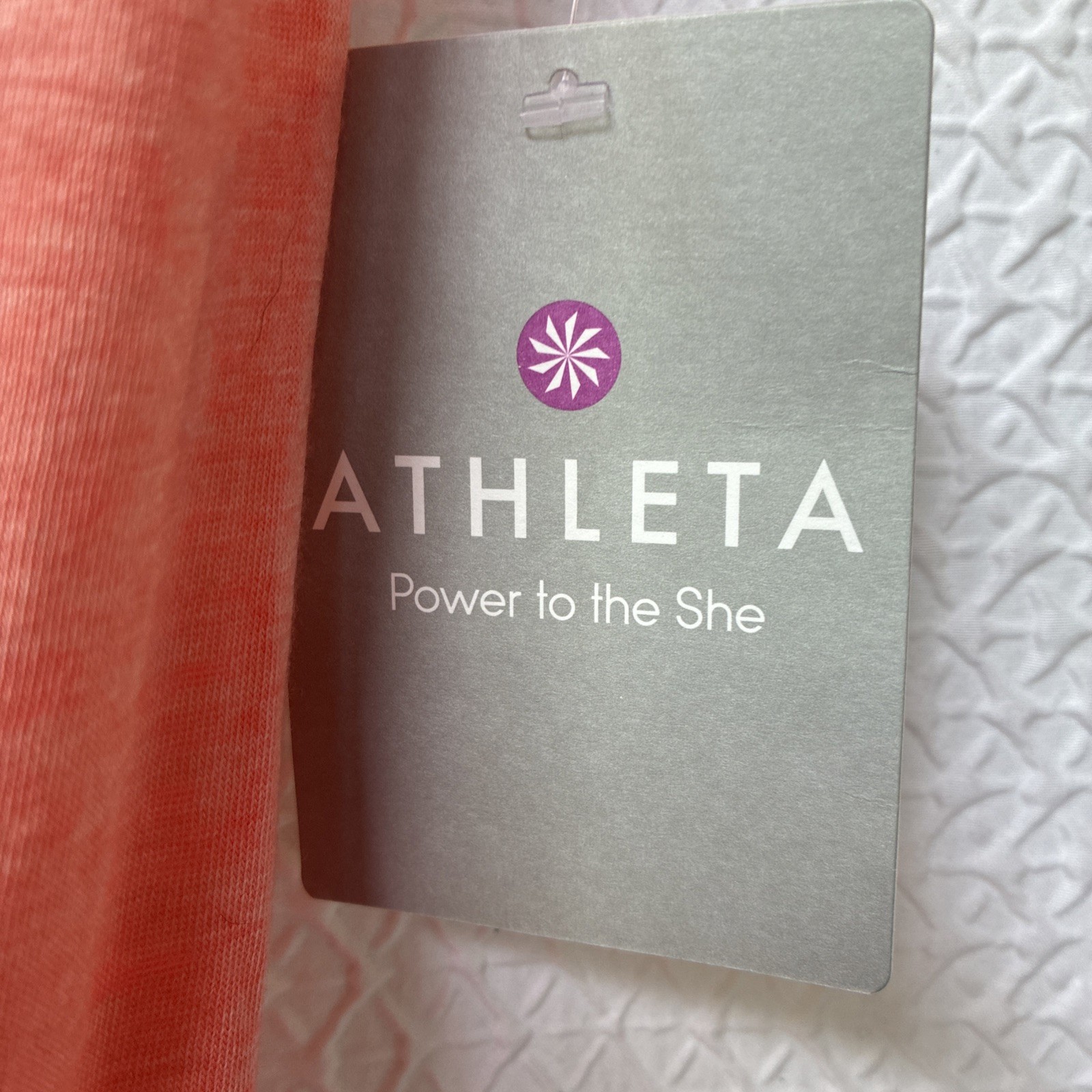 Athleta Captivate Dress Light Coral Sunset Size PS Petite Small NWT Knit Burnout